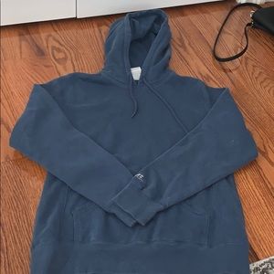 plain blue hoodie